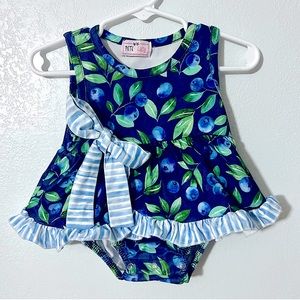 Pete & Lucy Blueberry Sleeveless Sunsuit/Dress 3-6 months